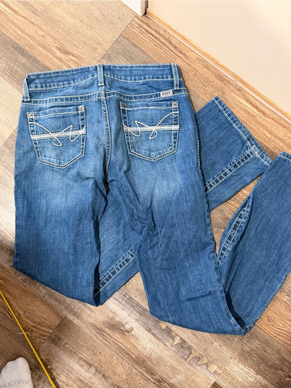 Cruel Girl Blue Boot Cut Women's Jeans with Embroidered Back Pockets